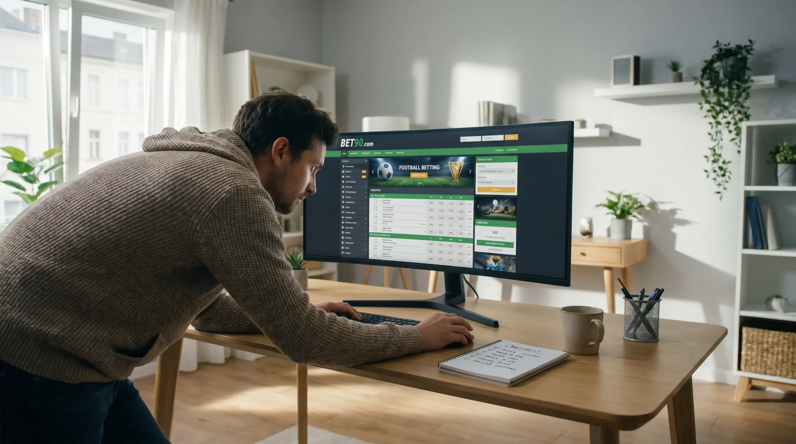 Person browsing multiple football betting sites on a desktop monitor checking UKGC licensing details