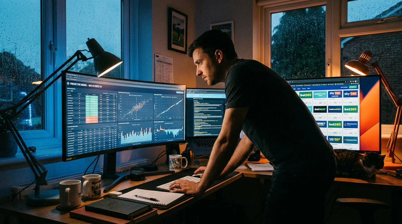 Analyst comparing Poisson model output against bookmaker correct score odds